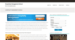 Desktop Screenshot of hospitalitymanagementschool.net